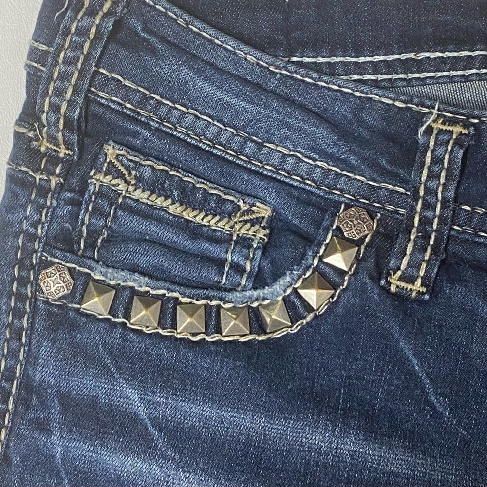 Silver | Aiko Mid-Rise Slim Boot Cut Jeans - Picture 3 of 9